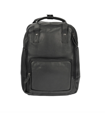 Leather Backpack Mackay - Black