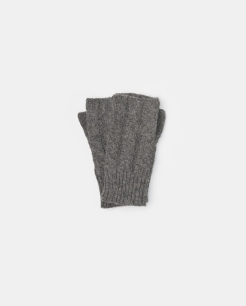 Harlow Fingerless Wool Mix Gloves Grey