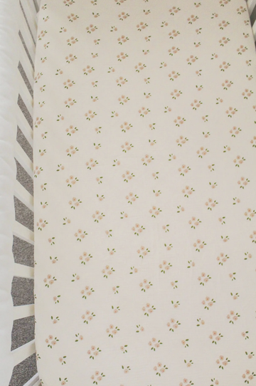 Fitted Cot Sheet Daisy