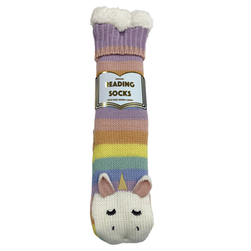 Reading Socks - Rainbow Unicorn Medium