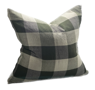 Square Sanctuary Linen Cushion - Olive