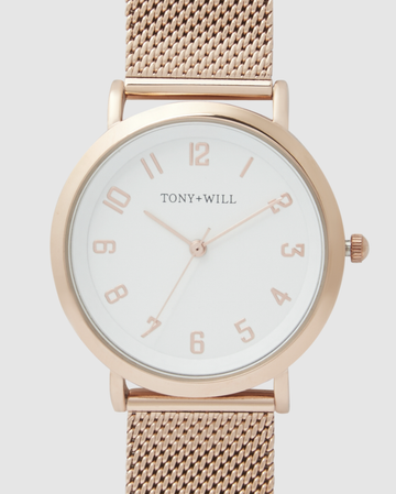 Small Astral Watch - Rose Gold/White