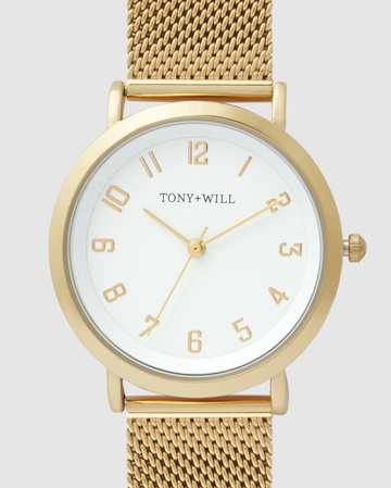 Small Astral Watch - Gold/White
