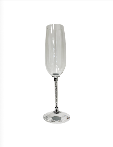 Crystal Stemmed Champagne Glasses - Set of 6