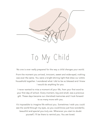 Gift of Words - To My Child