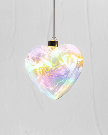 Hanging Glass Pearl Heart