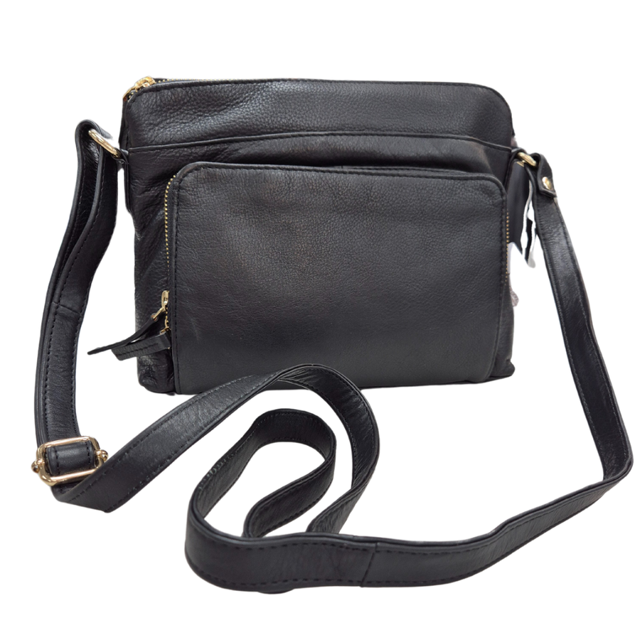 Stella Leather Handbag - Black