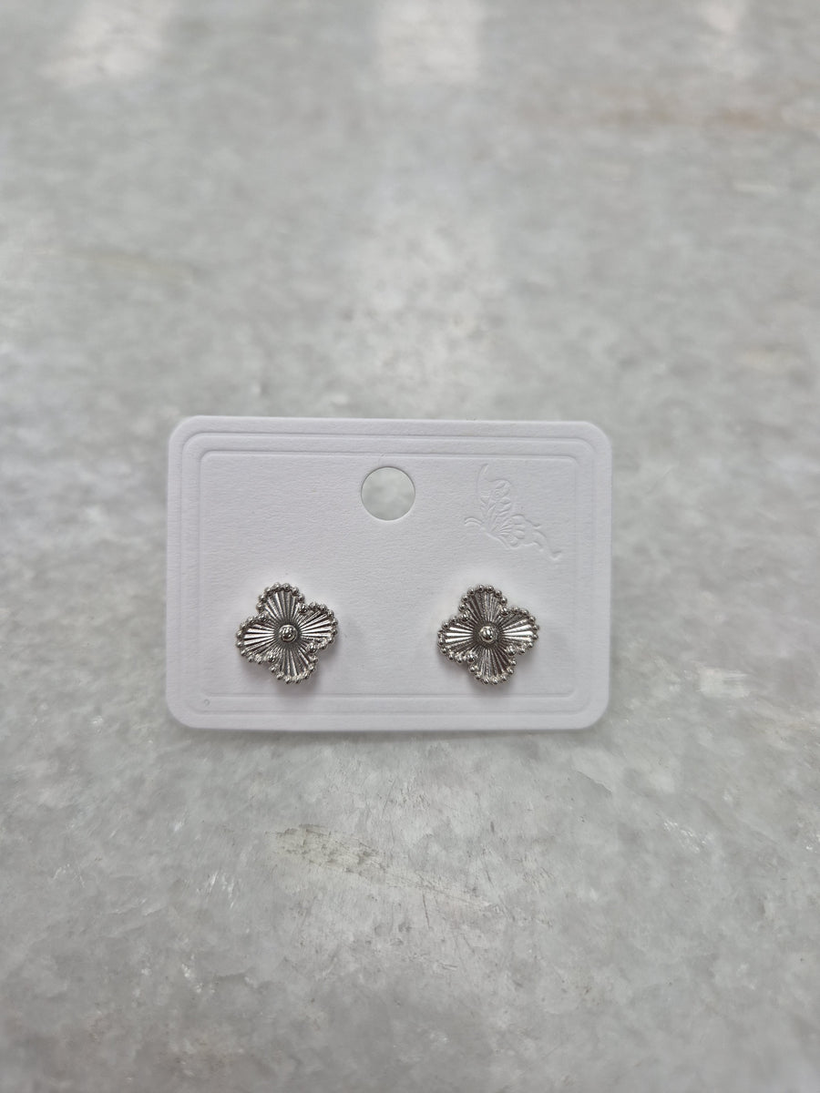 Vintage Cross Earrings - Silver