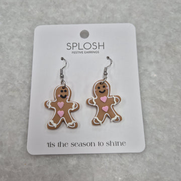 Gingerbread Man Earrings - Small