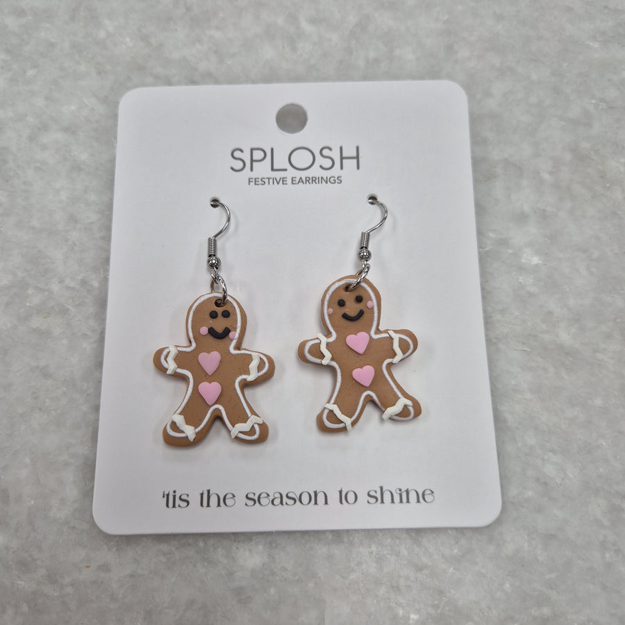 Gingerbread Man Earrings - Small