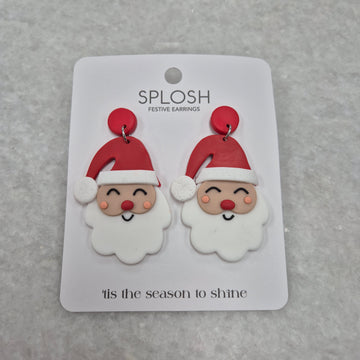 Santa Earrings - Large