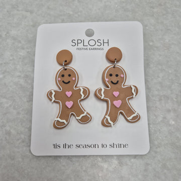 Gingerbread Man Earrings - Large