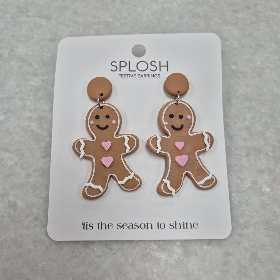 Gingerbread Man Earrings - Large