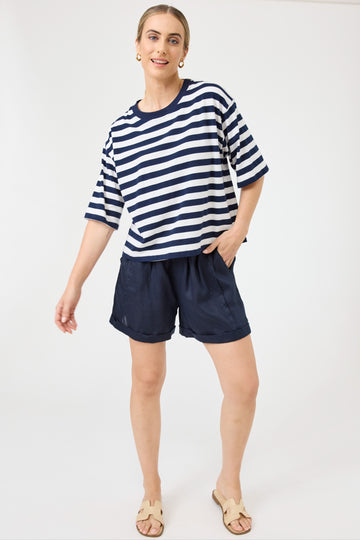 Studio Stripe Tshirt - Indigo