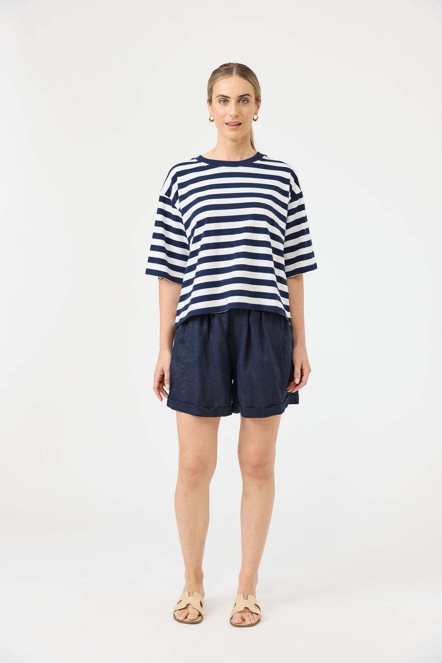 Studio Stripe Tshirt - Indigo