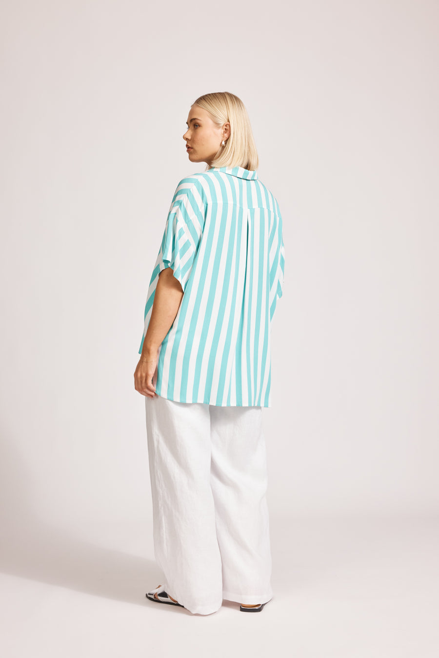 Treville Stripe Shirt - Aqua