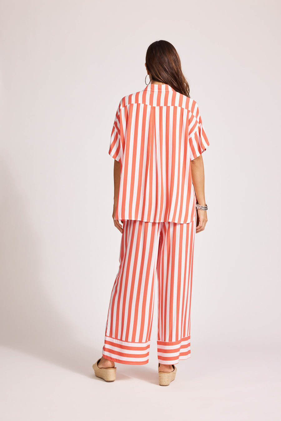 Treville Stripe Shirt - Coral