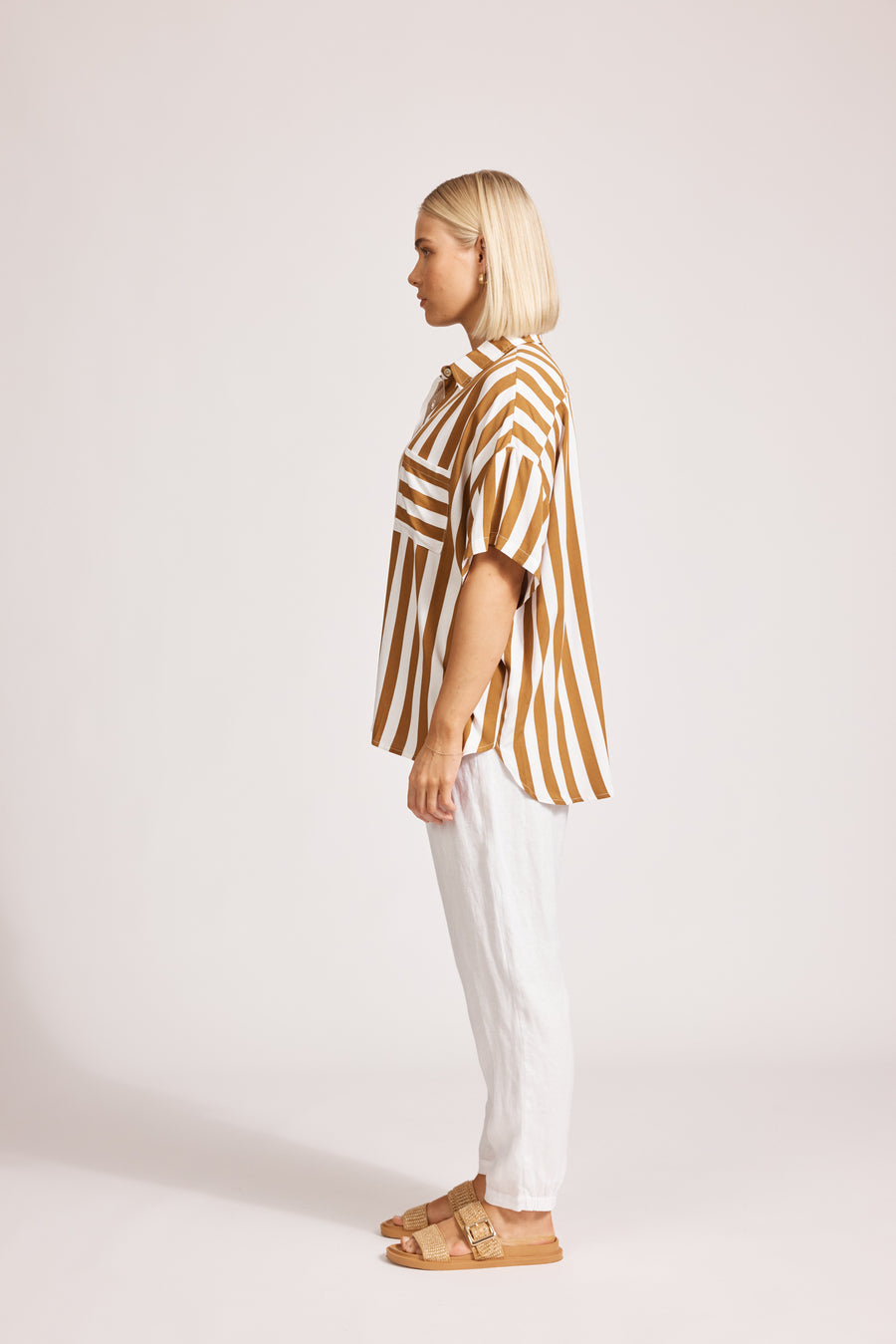 Treville Stripe Shirt - Caramel