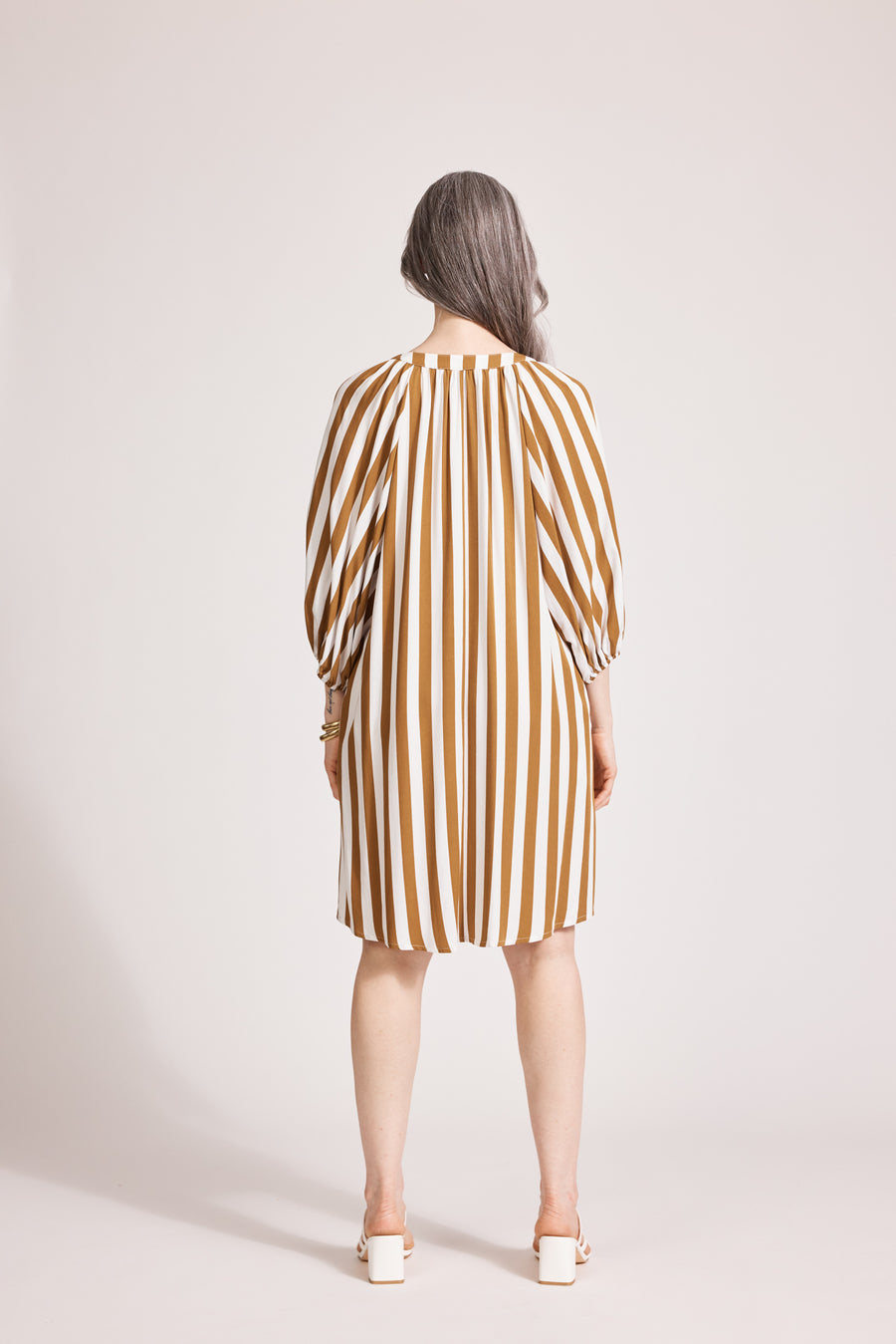 Treville Stripe Dress - Caramel