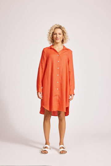 Miramar Shirt Dress - Coral
