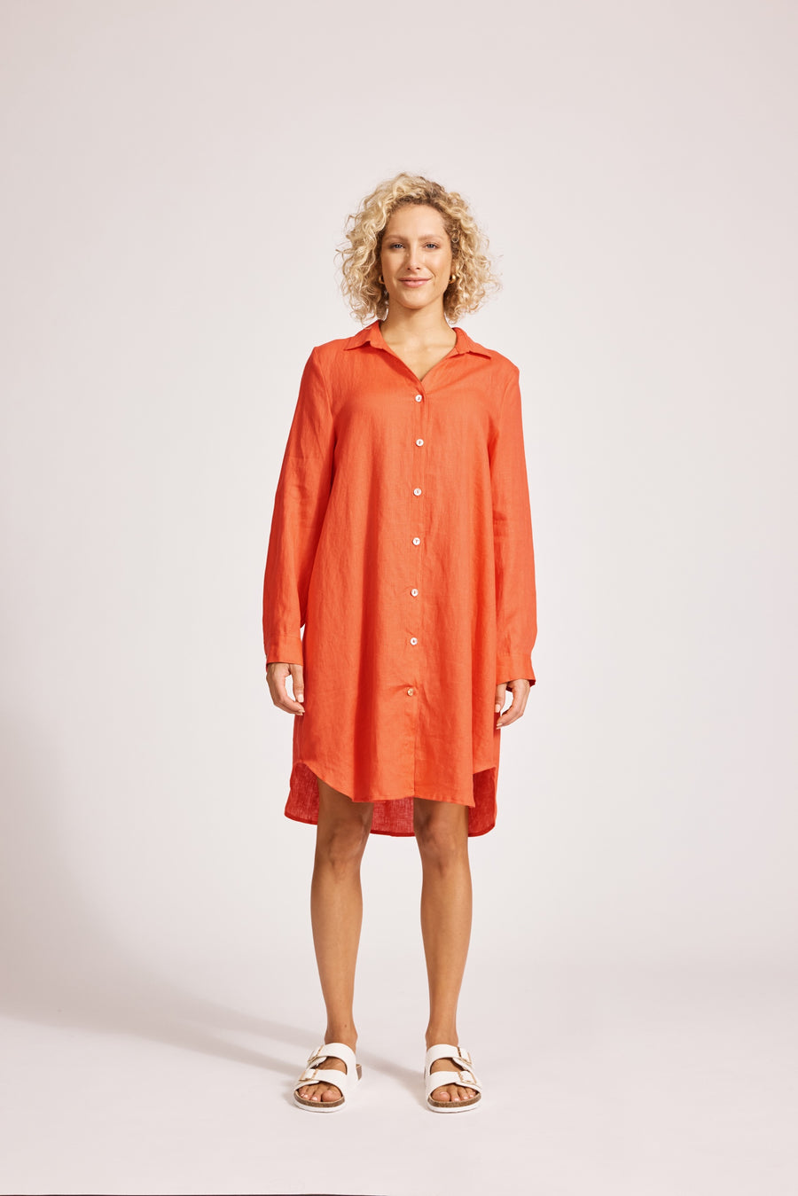 Miramar Shirt Dress - Coral