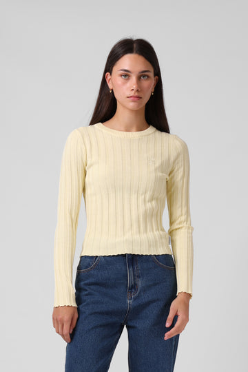Knitted Long Sleeve - Lemon
