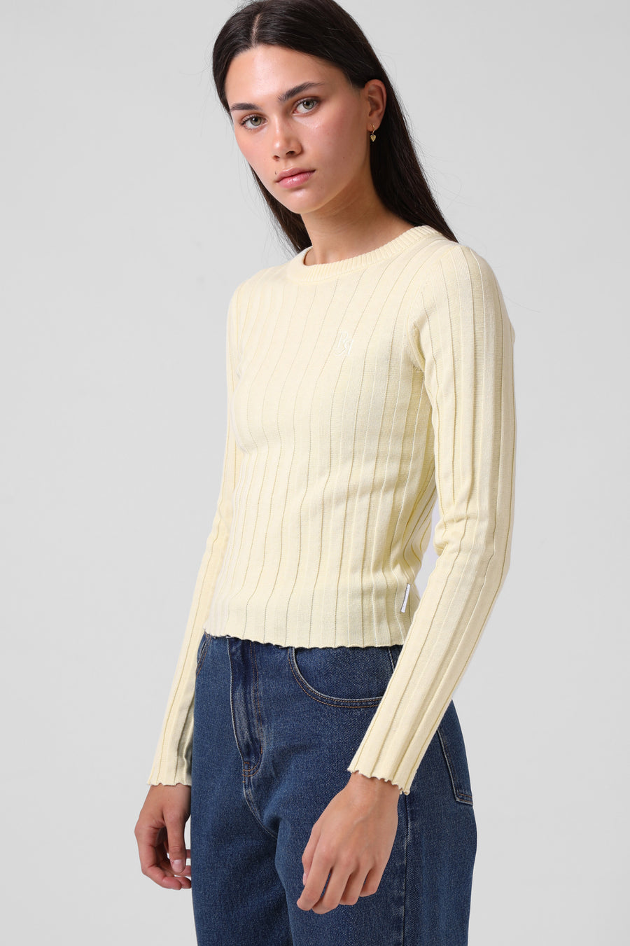 Knitted Long Sleeve - Lemon