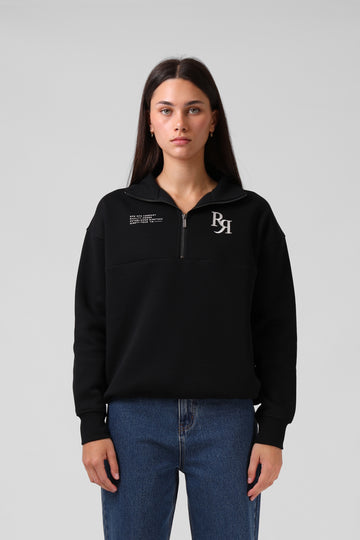 1/4 Zip Sweater - Black