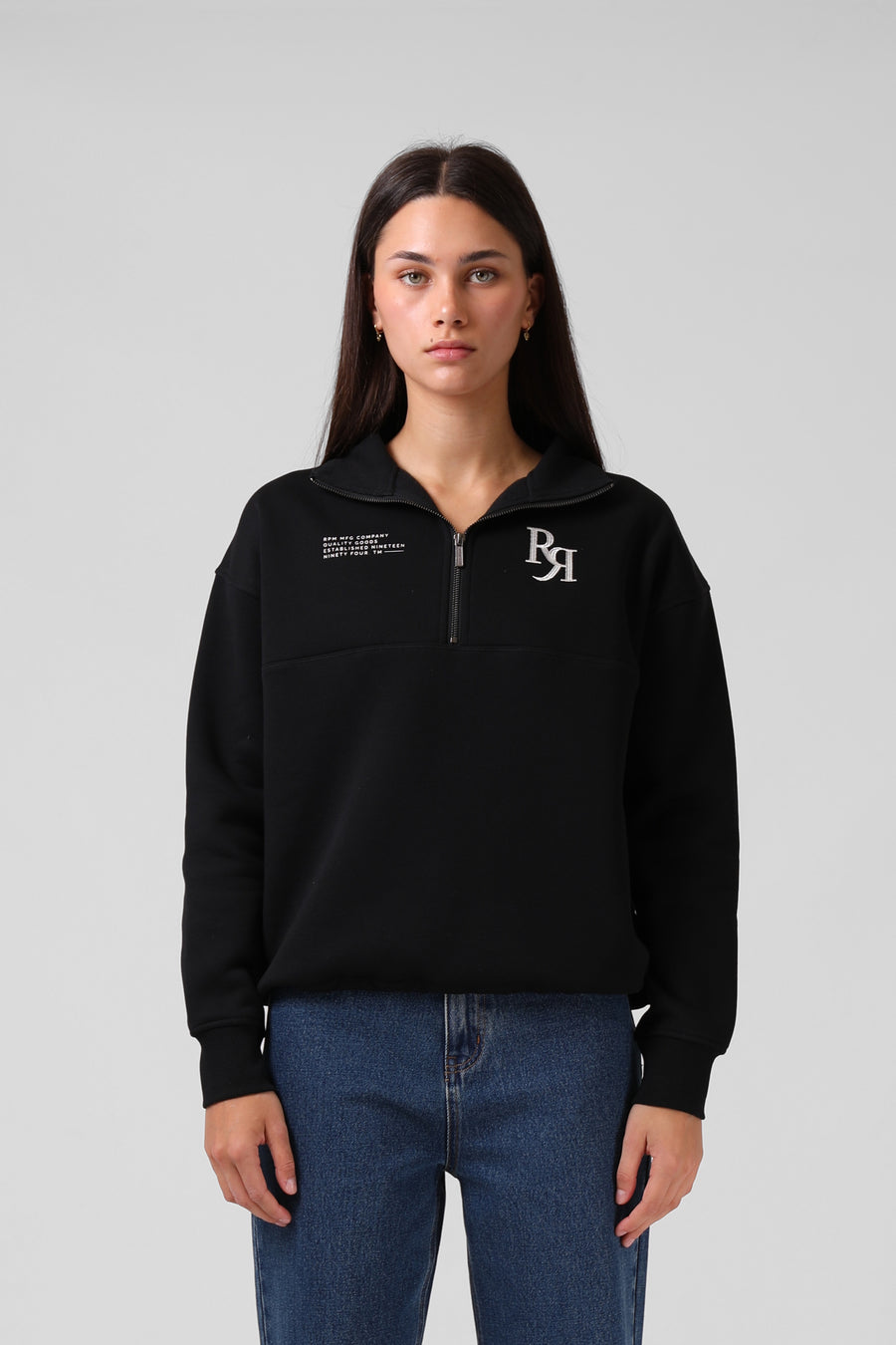 1/4 Zip Sweater - Black