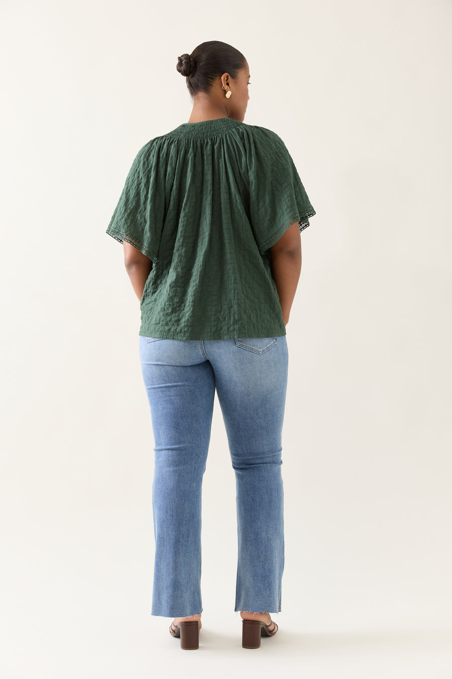 Esther Shirred Top - Myrtle