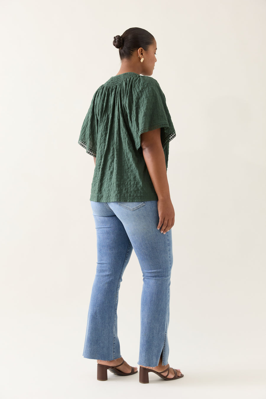 Esther Shirred Top - Myrtle
