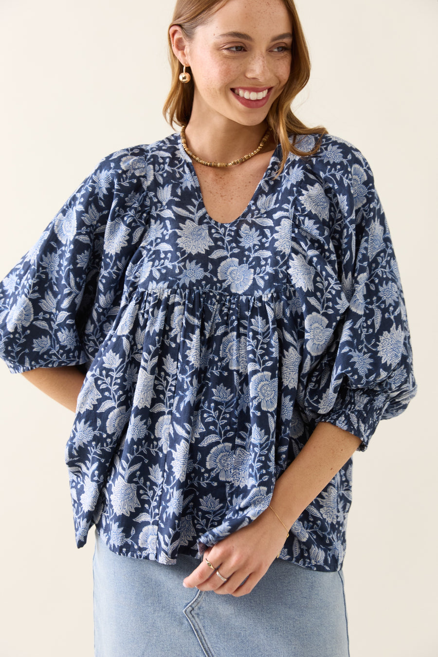 Wilma Top - Navy