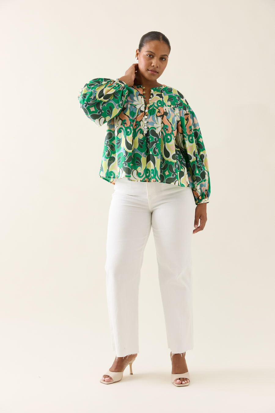 Aurora Button Shirt - Paisley