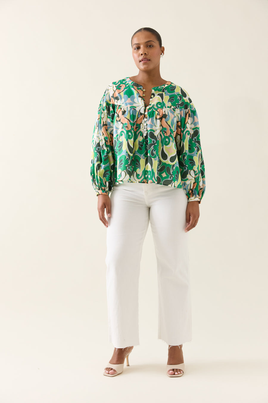 Aurora Button Shirt - Paisley