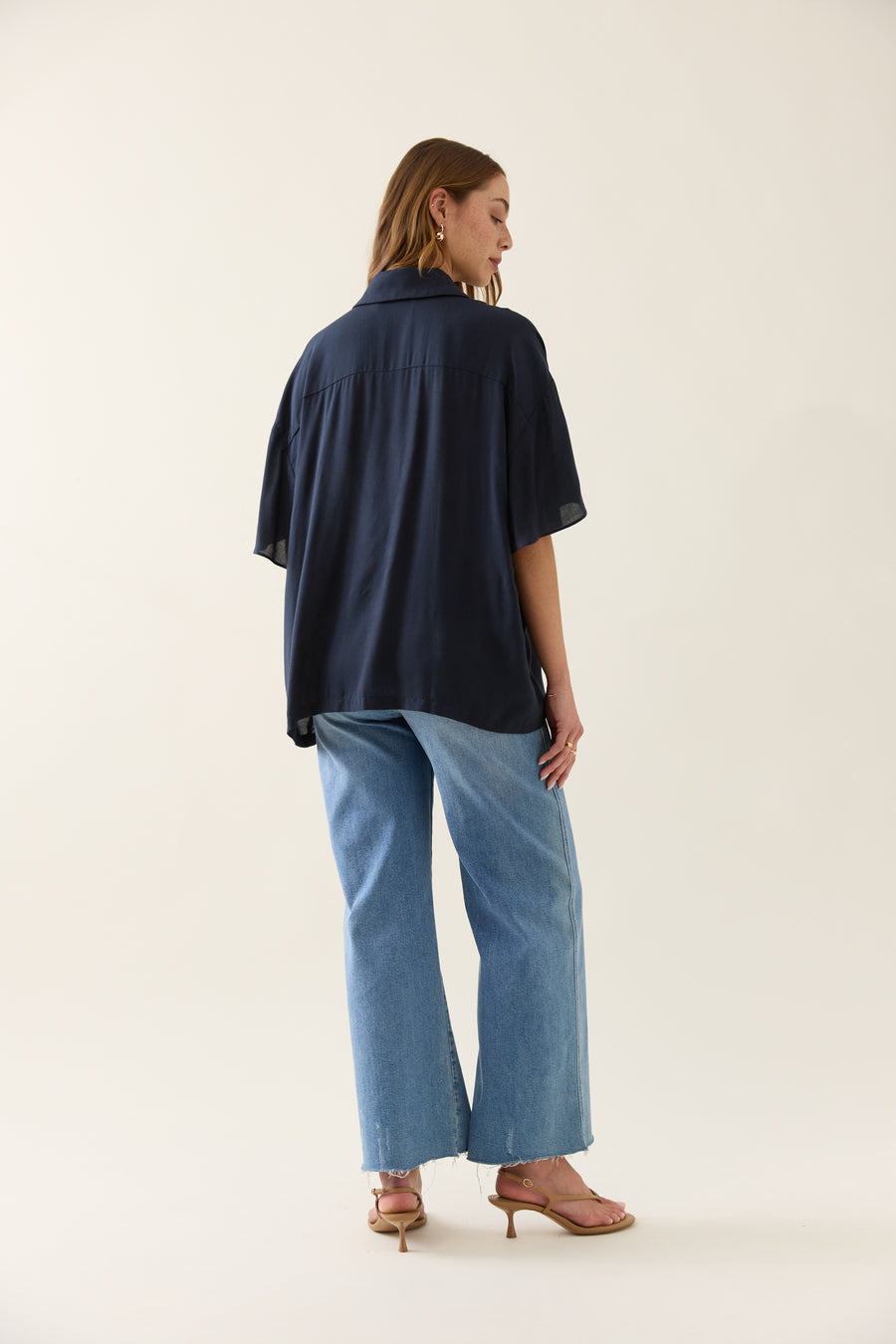 Oline Tie Shirt - Navy