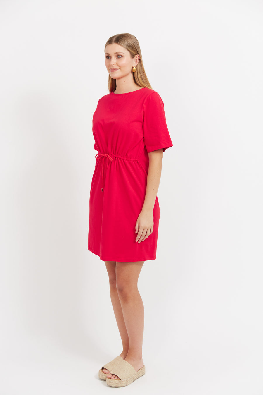 Jardin Tshirt Dress - Garnet