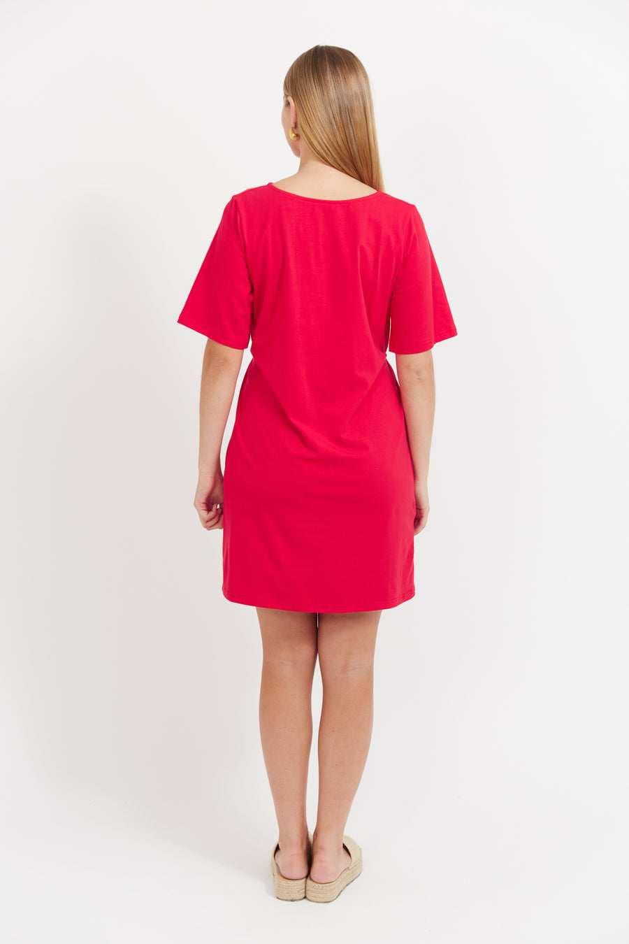 Jardin Tshirt Dress - Garnet