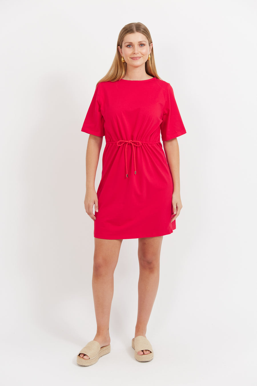 Jardin Tshirt Dress - Garnet