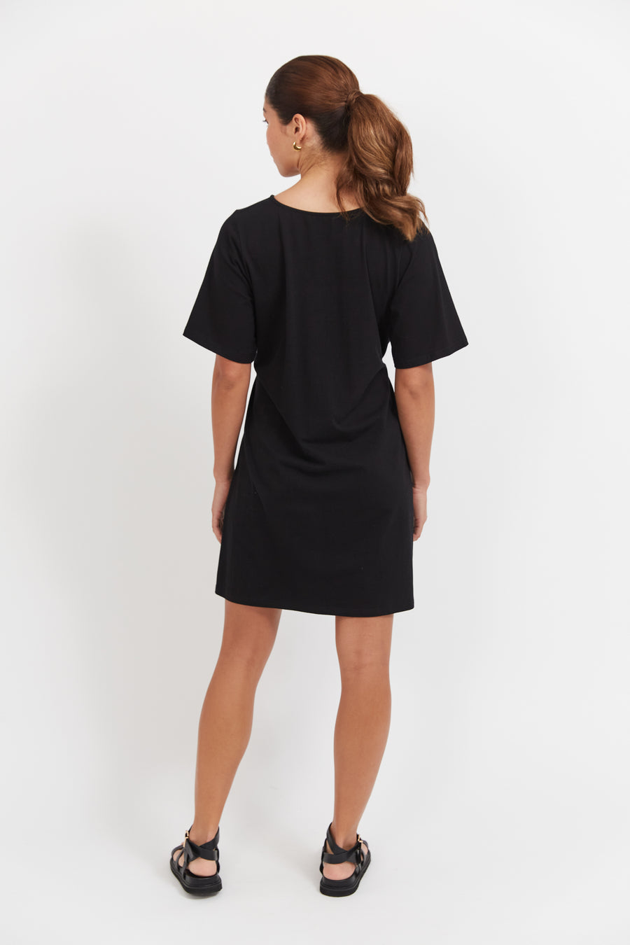 Jardin Tshirt Dress - Black