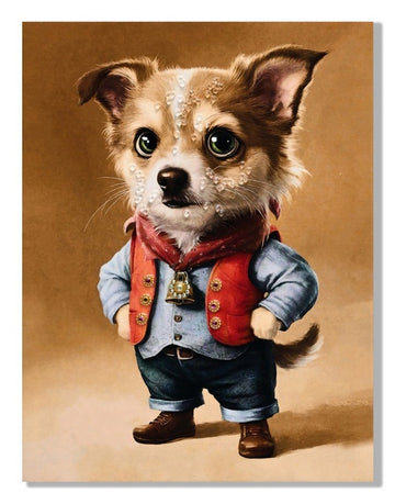 Puppy Print With Gems