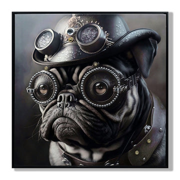 Aviation Bulldog Print With Gems