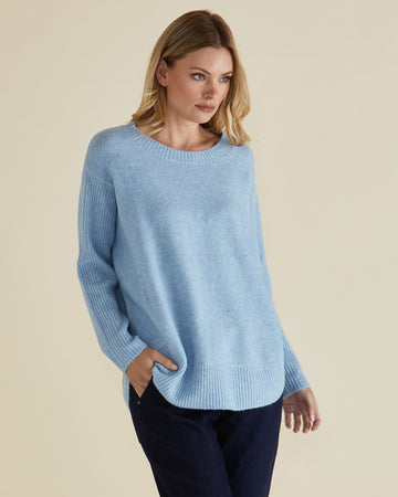 Soho Knit Sweater - Powder Blue