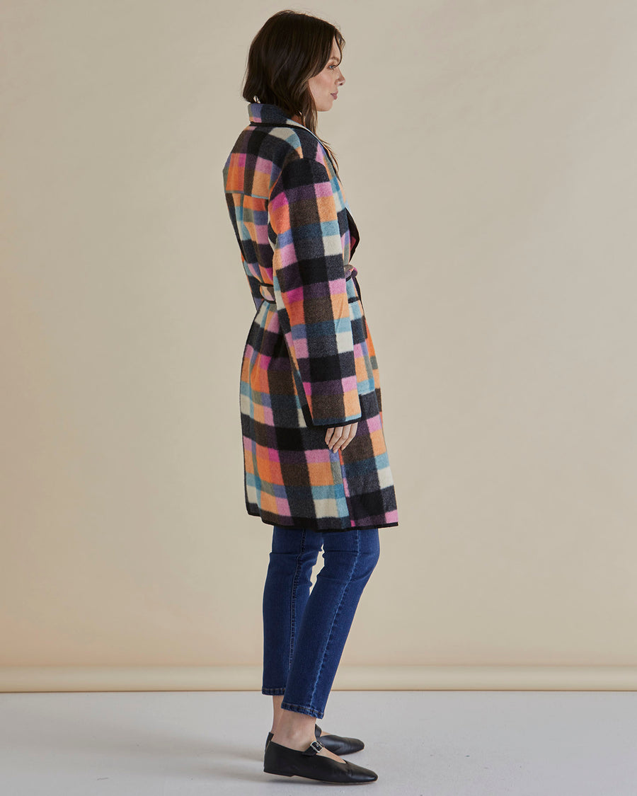 Ellie Coat - Rainbow Check
