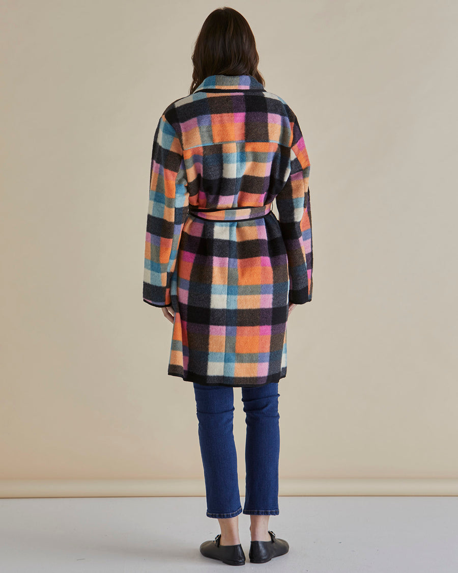 Ellie Coat - Rainbow Check