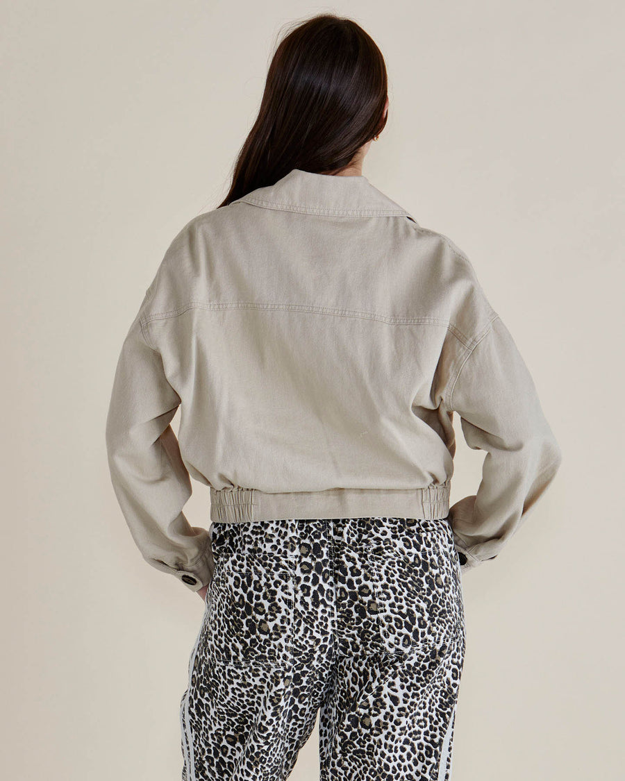 Adaline Crop Trench Coat - Beige