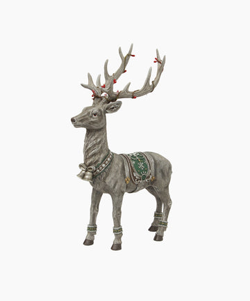 Grey Deer with Bells