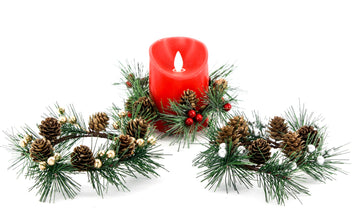 Candle Wreath - Gold Beads