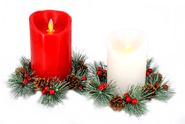 Candle Wreath - Red Beads