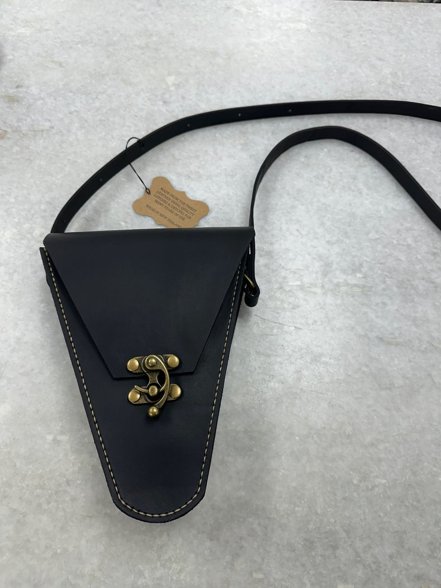 Cuffin Leather Handbag - Black