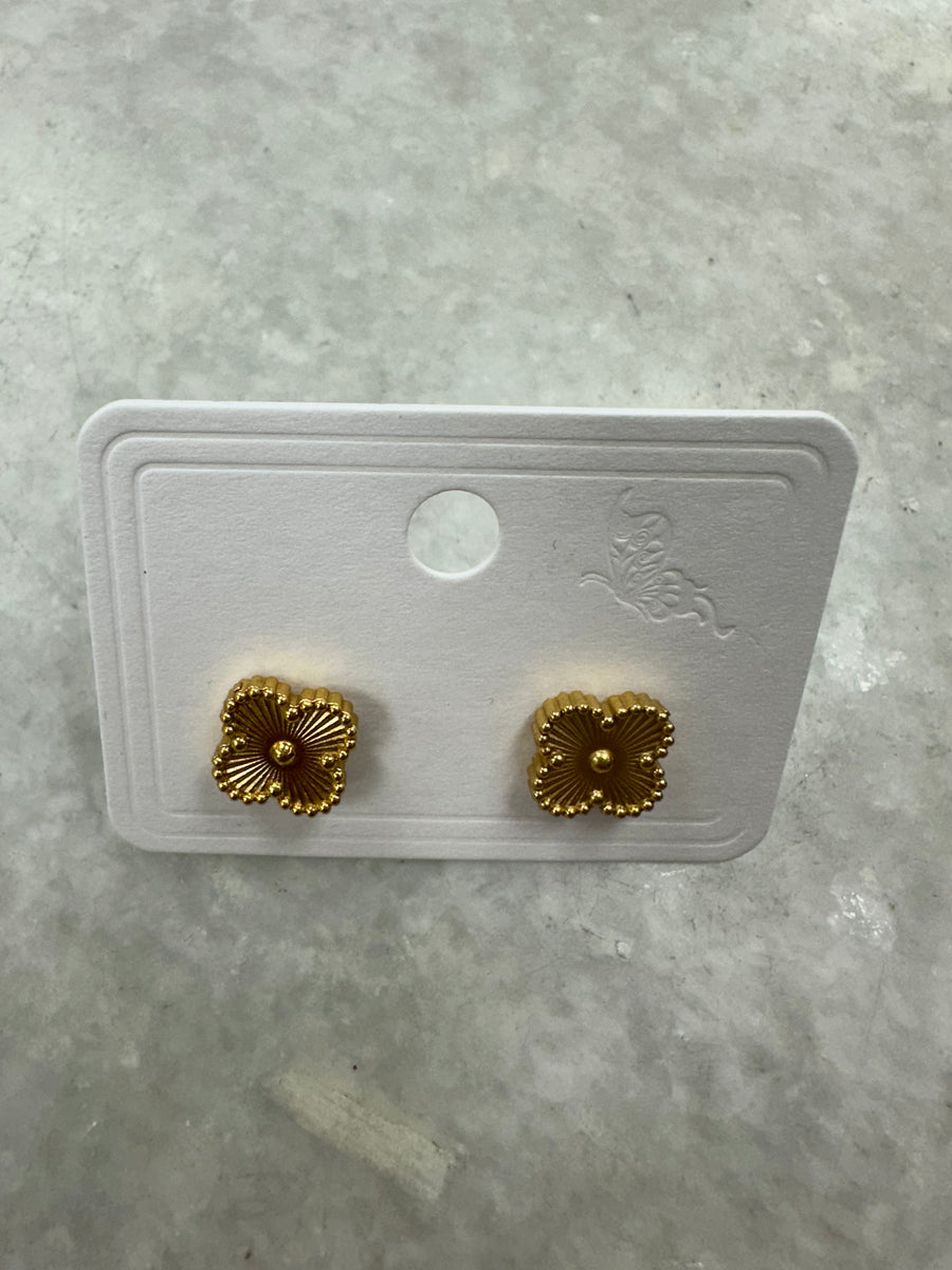 Vintage Cross Earrings - Gold